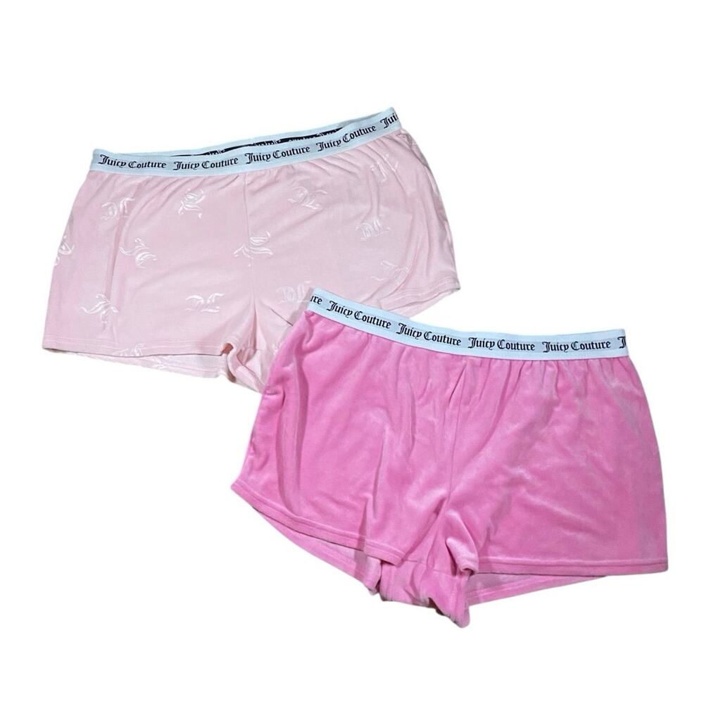 Juicy Couture Velvet Logo Shorts Set of Two - XL